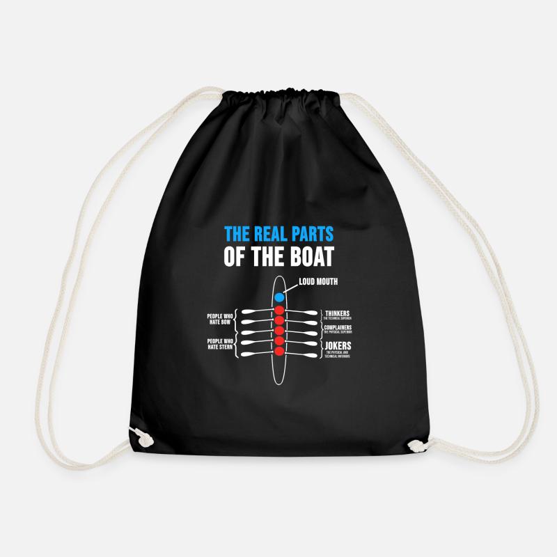 Rudern Ruderer Ruderboot Trainer Spruch Geschenk - Turnbeutel - Schwarz