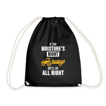 Tractor Trekker Farmer Farmer Naughty gift - Drawstring Bag - black - Front