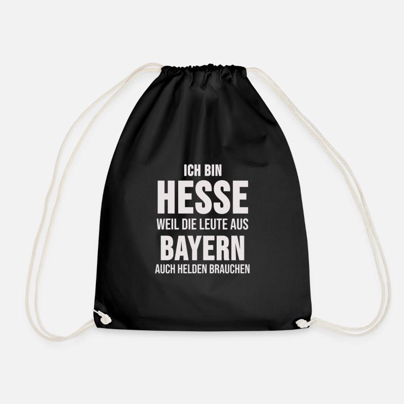 Hessen Frankfurt am Main Hessisch Dialekt Geschenk - Turnbeutel - Schwarz