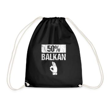 Balkan Jugo Jugoslawien Kroatien Albanien Geschenk - Turnbeutel - Schwarz - Vorne