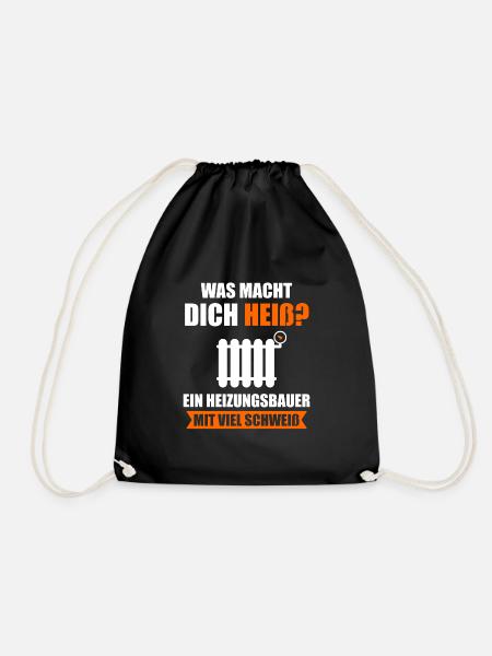 Heizungsbauer Heizung Heizungsbau Sanitär Geschenk - Turnbeutel - Schwarz