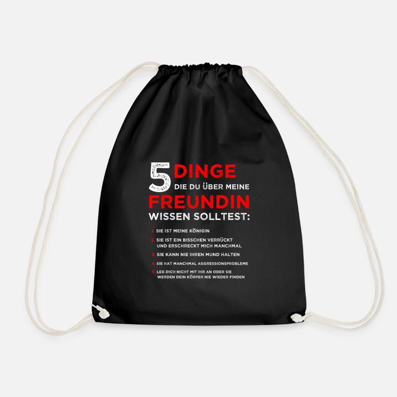 Fester Freund Freundin Verliebte Verlobt Geschenk - Turnbeutel - Schwarz