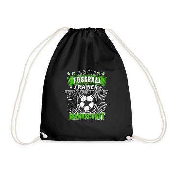 Fußball Trainer Coach Fußballverein Geschenk - Turnbeutel - Schwarz - Vorne