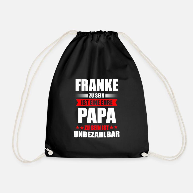 Franken Oberfranken Fränkisch Dialekt Geschenk - Turnbeutel - Schwarz