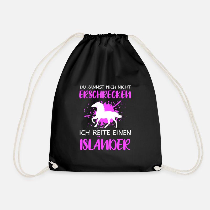 Islandpferd Isländer Islandpferde Pferd Geschenk - Turnbeutel - Schwarz