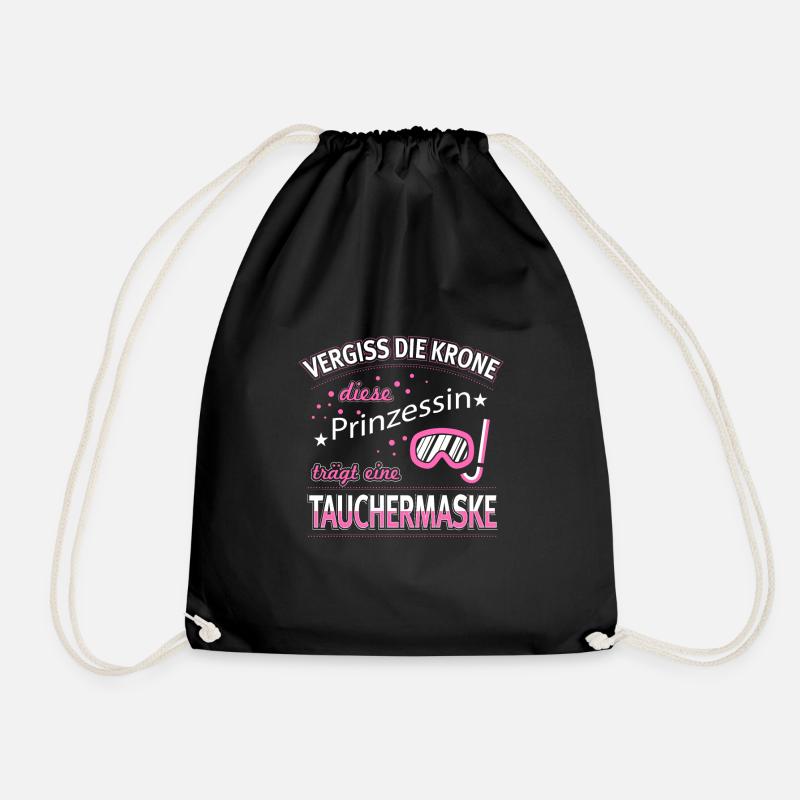 Tauchen Taucher Speerfischer Geschenk - Turnbeutel - Schwarz