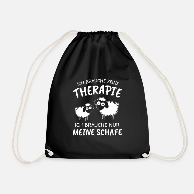 Schaf Schafe Hirte Geschenk - Turnbeutel - Schwarz