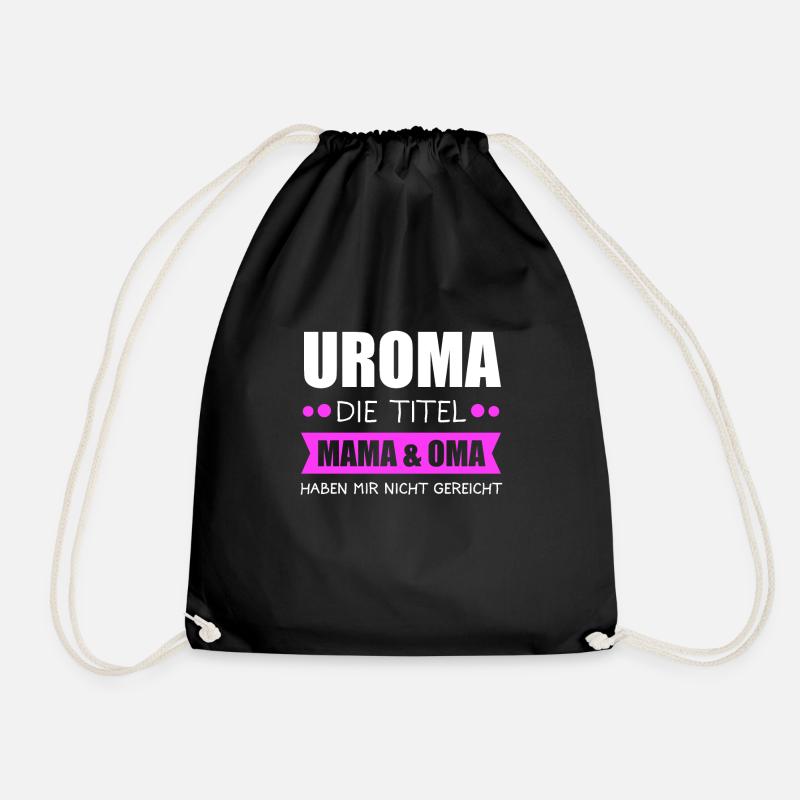 Uroma 2020 Werdende Uroma Urgroßmutter Geschenk - Turnbeutel - Schwarz