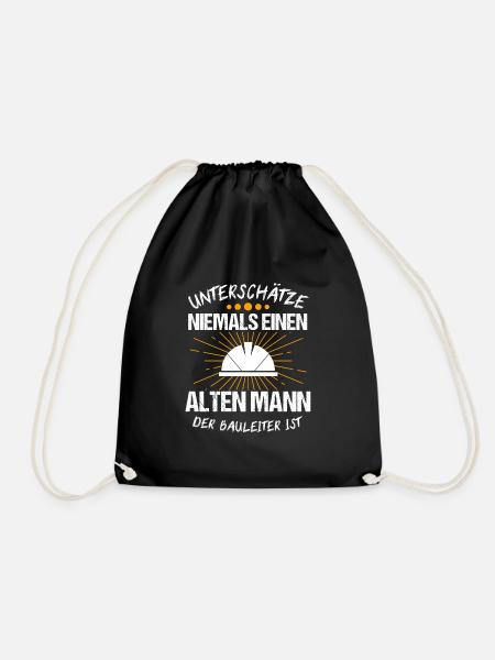 Bauleiter Bauaufsicht Baustelle Geschenk - Turnbeutel - Schwarz