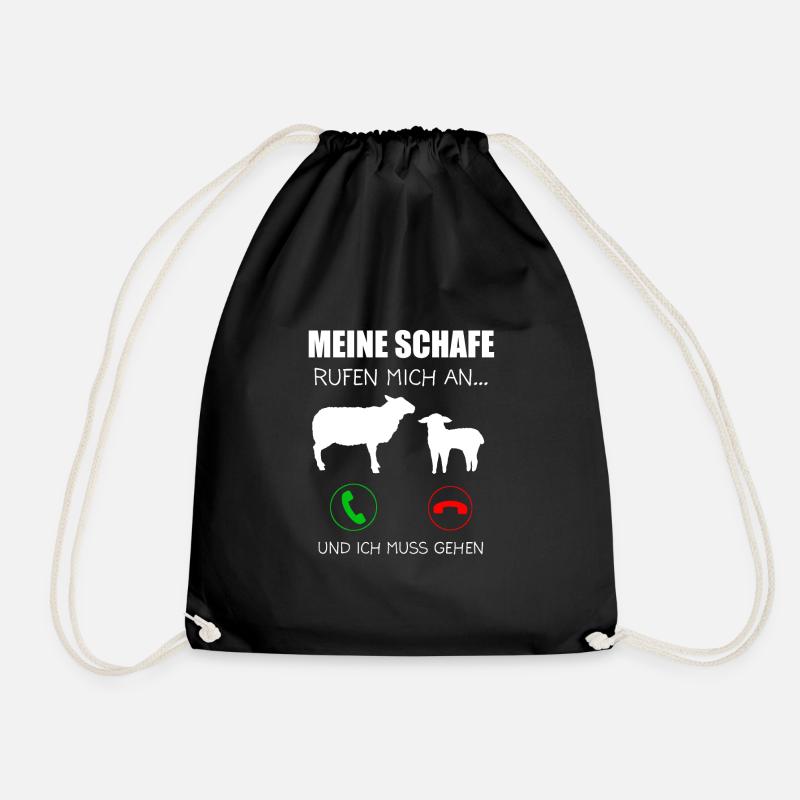 Schaf Schafe Schäfer Geschenk - Turnbeutel - Schwarz
