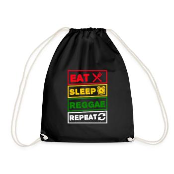 Reggae Rasta Rastafari Rasta Lion Geschenk - Turnbeutel - Schwarz - Vorne