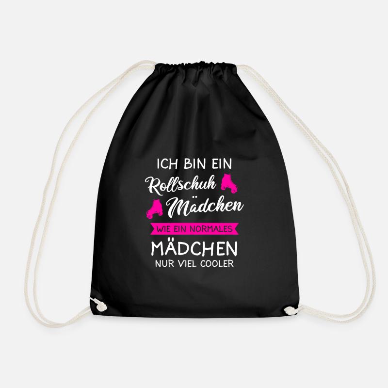 Rollschuh Rollschuhe Rollkunstlauf Geschenk - Turnbeutel - Schwarz