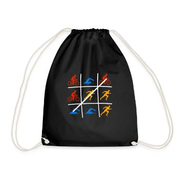 Triathlon triathlète triathlètes cadeau - Sac de sport léger - noir - Devant