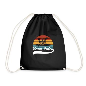Kanupolo Kanu Polo Kajak Geschenk - Turnbeutel - Schwarz - Vorne