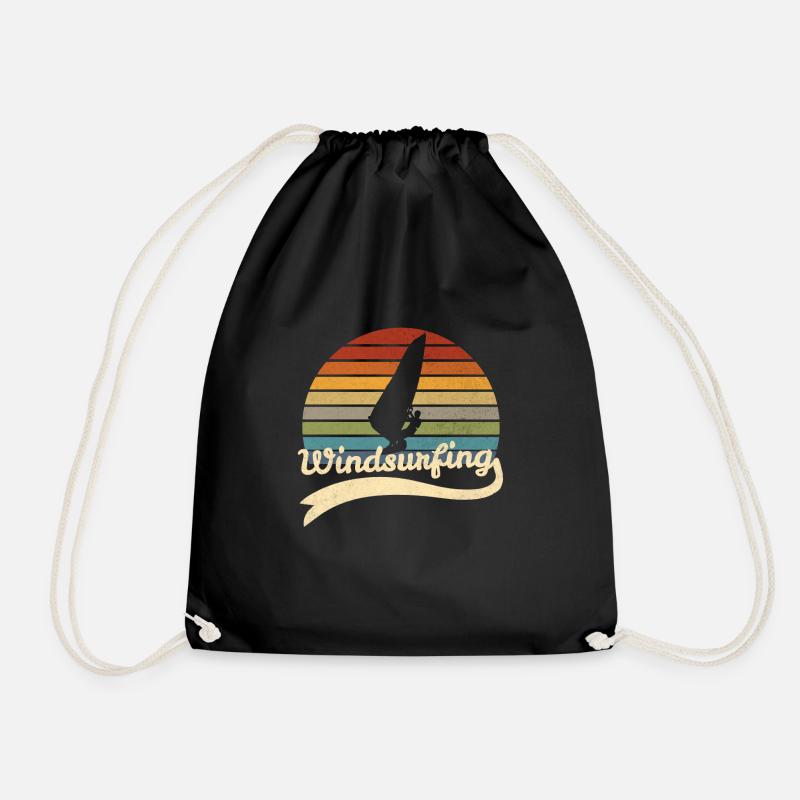 Windsurf Windsurfing Windsurfer Geschenk - Turnbeutel - Schwarz