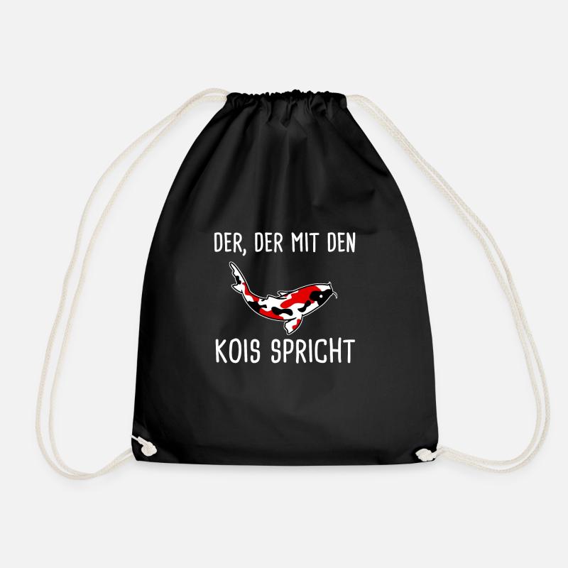 Koi Kois Koifisch Geschenk - Turnbeutel - Schwarz