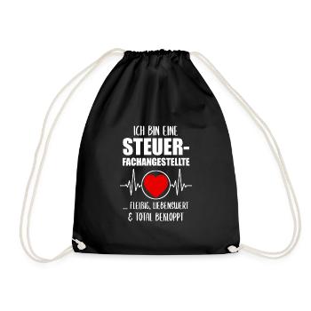 Steuerfachangestellte Steuerberaterin Mitarbeiter - Turnbeutel - Schwarz - Vorne