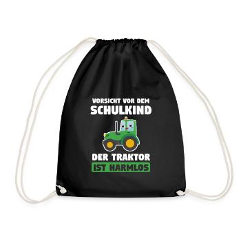 Vorsicht Vor Dem Schulkind Einschulung Schulanfang - Turnbeutel - Schwarz - Vorne
