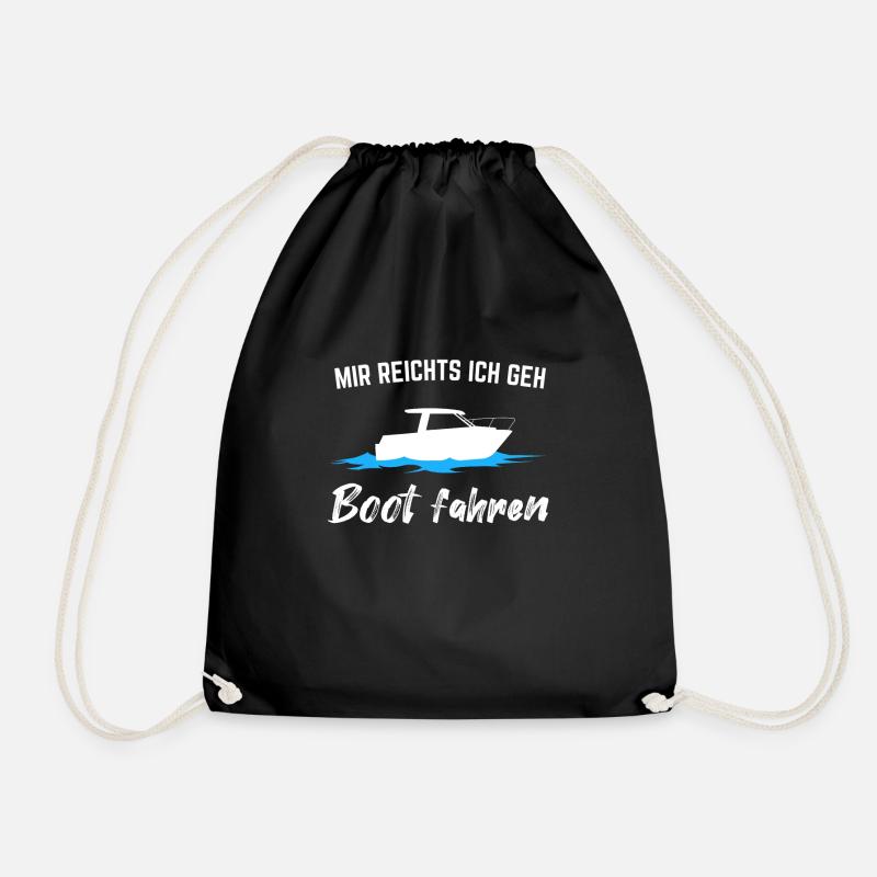 Motorboot Boot Bootsbesitzer Geschenk - Turnbeutel - Schwarz