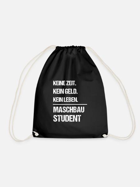 Maschinenbau Maschinenbauer Student Geschenk - Turnbeutel - Schwarz