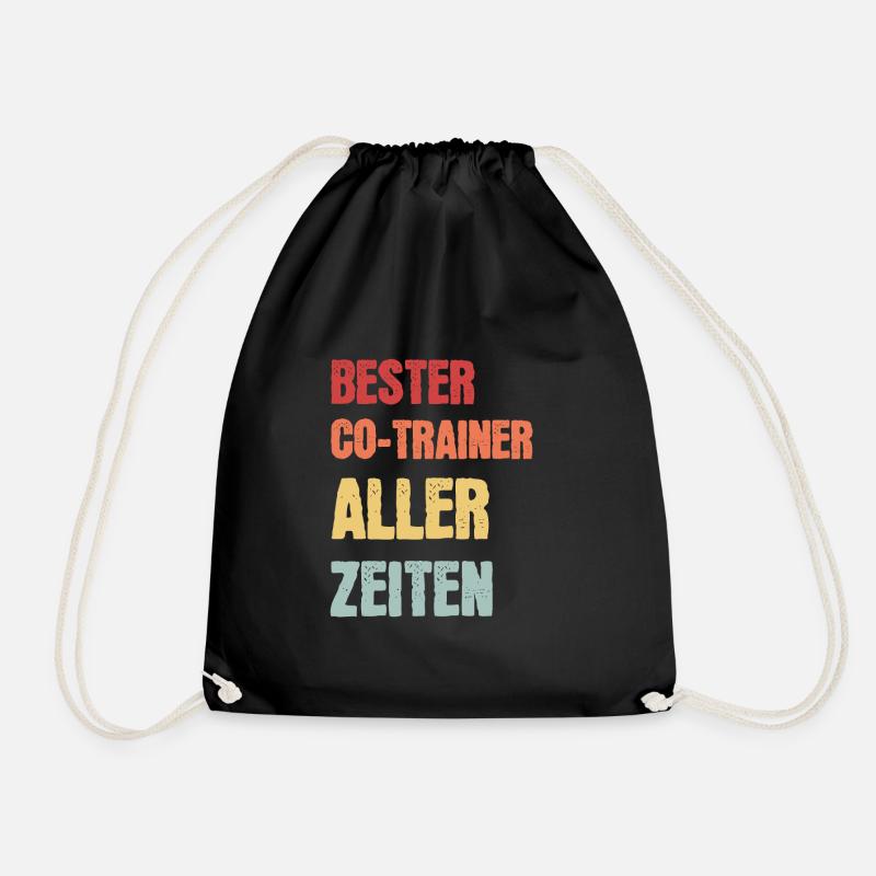 Co-Trainer Fußball-Trainer Trainer Geschenk - Turnbeutel - Schwarz