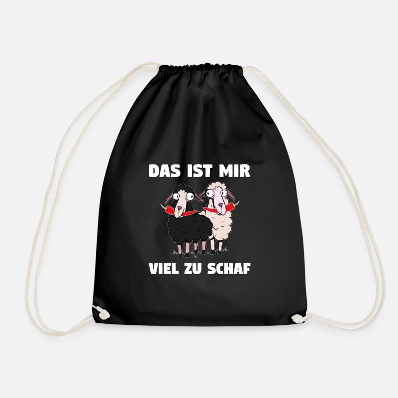 Schaf Unschaf Schafe Scharf Hirte Geschenk - Turnbeutel - Schwarz