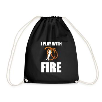 Cadeau de danseur de feu poi feu poi feu - Sac de sport léger - noir - Devant