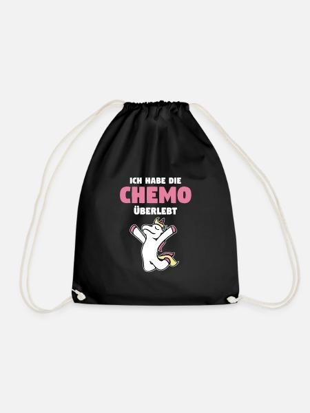 Chemo Chemotherapie Cancer Geschenk - Turnbeutel - Schwarz