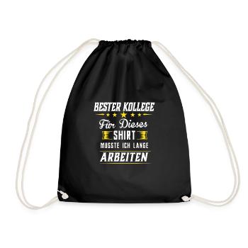 Bester Kollege Jobwechsel Abschiedsgeschenk Arbeit - Turnbeutel - Schwarz - Vorne