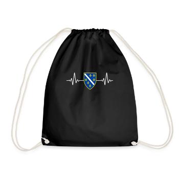 Bosnia Bosnian Yugoslavia Gift - Drawstring Bag - black - Front