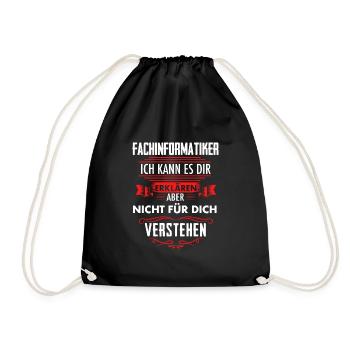 Fachinformatiker Informatiker Fachinformatik - Turnbeutel - Schwarz - Vorne