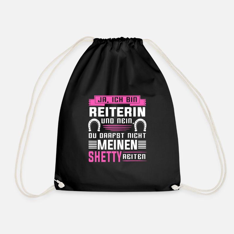 Shetty Shetland Pony Pferd Tölt Geschenk - Turnbeutel - Schwarz