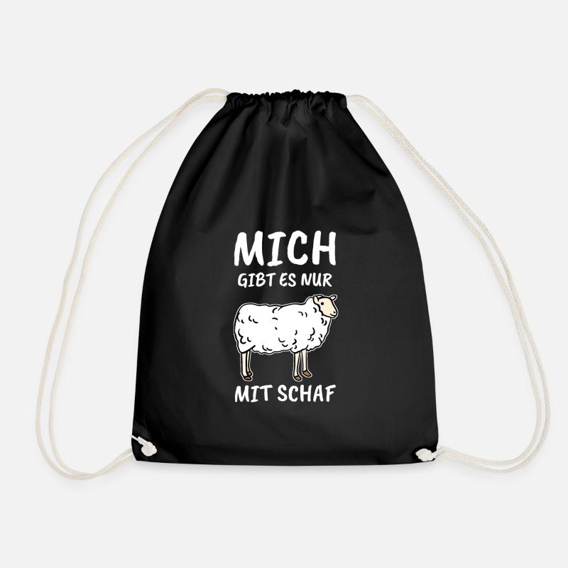 Schaf Schafe Bauer Geschenk - Turnbeutel - Schwarz