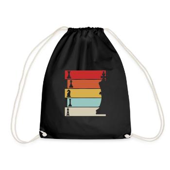 Cadeau de pion de joueur d'échecs d'échecs - Sac de sport léger - noir - Devant
