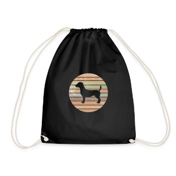 Jack Russel Terrier chien rétro cadeau - Sac de sport léger - noir - Devant