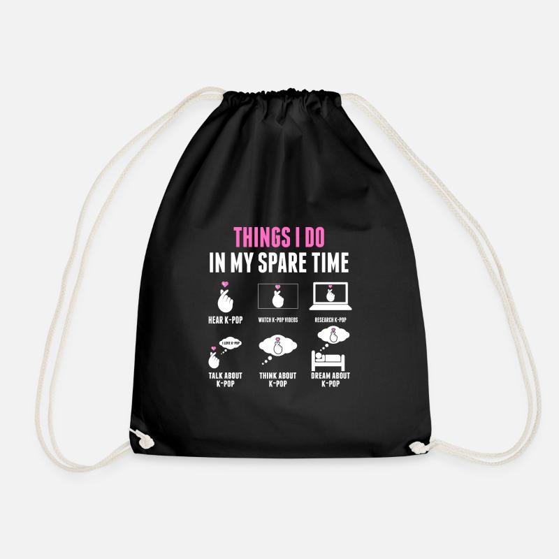 K-pop Merchandise Kpop Gift - Sac de sport léger - noir