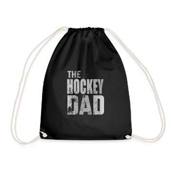 Cadeau de rondelle de gardien de but de papa de hockey sur gazon de papa de hockey - Sac de sport léger - noir - Devant