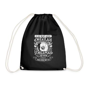 Schildmaid Wikinger Odin Geschenk - Turnbeutel - Schwarz - Vorne