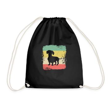 Cadeau rétro de teckel de teckel de teckel de teckel - Sac de sport léger - noir - Devant