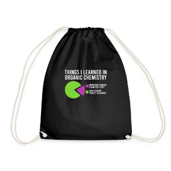 Chemistry chemist science gift - Drawstring Bag - black - Front