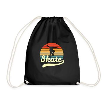 Skateboard Skateboarder cadeau de skateur - Sac de sport léger - noir - Devant
