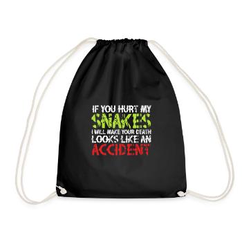 Snakes Mother Snake Reptile Dont Hurt my snake - Turnbeutel - Schwarz - Vorne