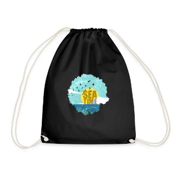 Sea Time Ocean Sun Beach Bateau aquatique Nager - Sac de sport léger - noir - Devant