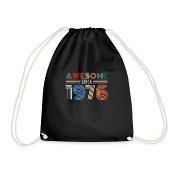 Vintage 1976 anniversaire rétro cadeau vintage - Sac de sport léger - noir - Devant