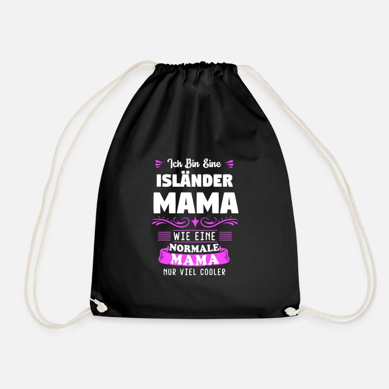 Isländer Mama Islandpferd Pferd Geschenk - Turnbeutel - Schwarz