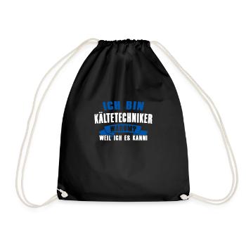 Kältetechniker Klimatechniker Klimaanlage Geschenk - Turnbeutel - Schwarz - Vorne