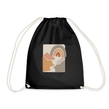 Désert et soleil - Sac de sport léger - noir - Devant