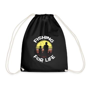 Pêcher pour toujours - Sac de sport léger - noir - Devant