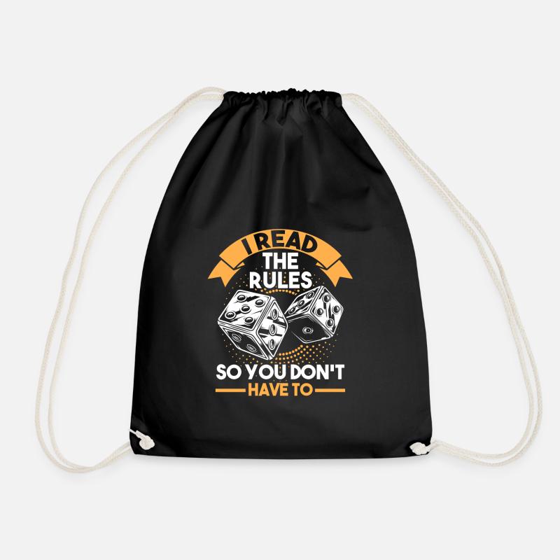 Board game board games board games gift - Drawstring Bag - black