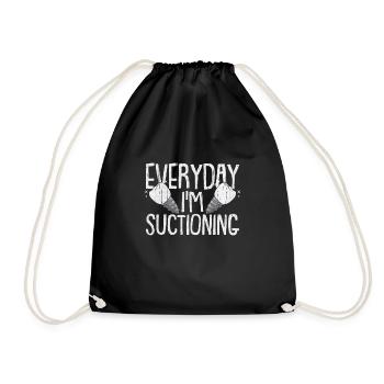 Dentist doctor tooth teeth dentist saying gift - Drawstring Bag - black - Front